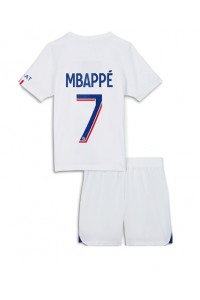 Fotbalové Dres Paris Saint-Germain Kylian Mbappe #7 Dětské Třetí Oblečení 2022-23 Krátký Rukáv (+ trenýrky)